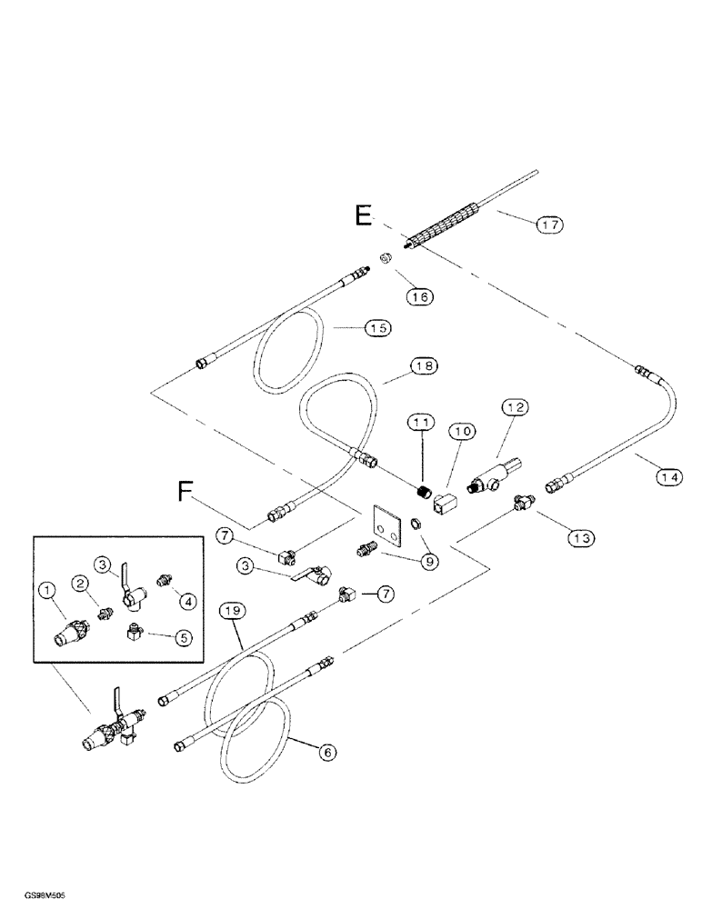 Схема запчастей Case BPG335 - (9-12) - HOSES - CONNECTING 