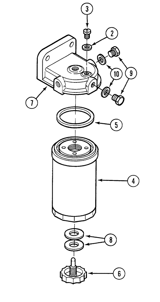 Схема запчастей Case 380B - (3-04) - FUEL FILTER (03) - FUEL SYSTEM