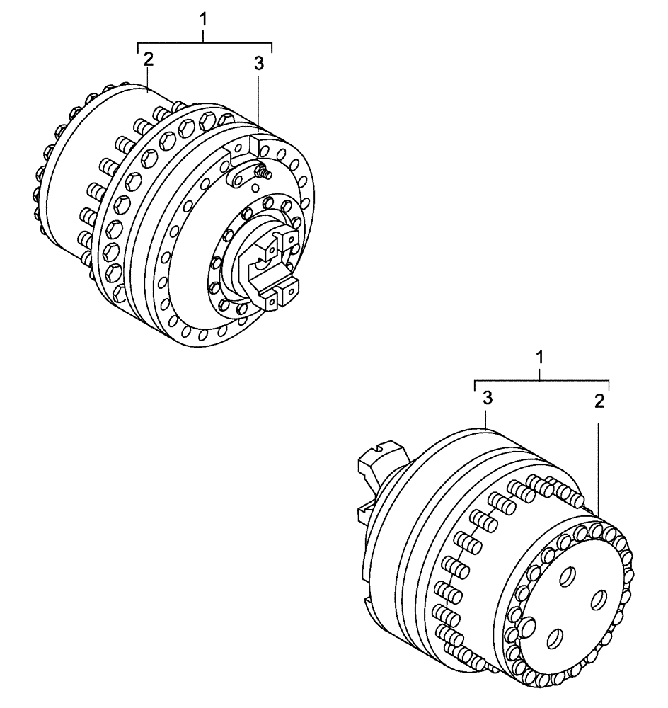 Схема запчастей Case 340 - (30A00000059[001]) - FRONT WHEEL HUB (89500414677) (11) - AXLES/WHEELS