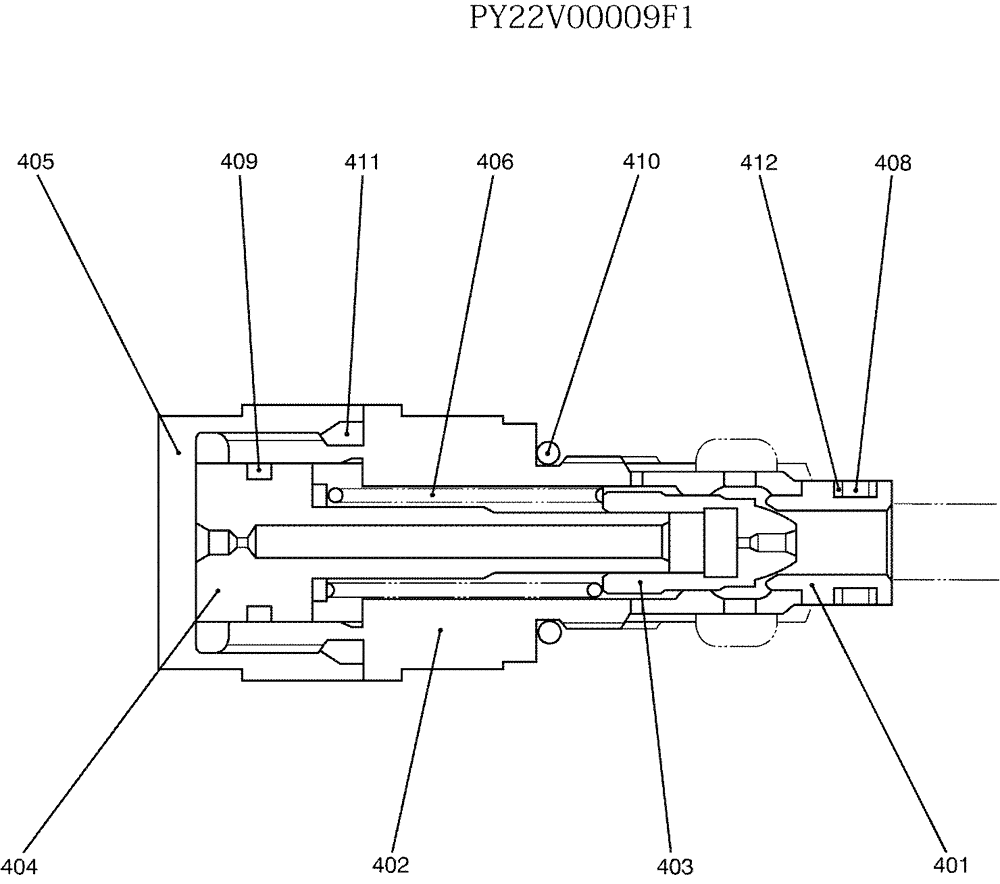 Схема запчастей Case CX50B - (07-019) - VALVE ASSY, RELIEF, P/N PY22V00009F1 (35) - HYDRAULIC SYSTEMS