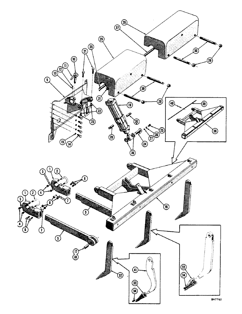 Схема запчастей Case 800 - (208) - RIPPER (05) - UPPERSTRUCTURE CHASSIS