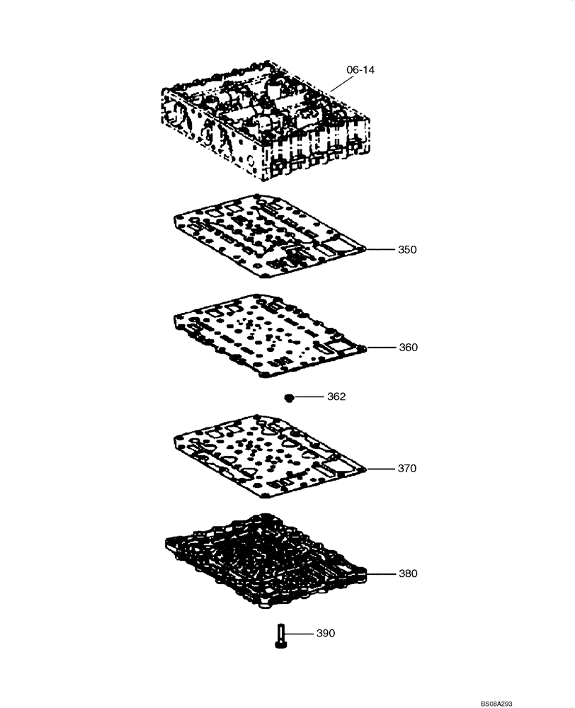 Схема запчастей Case 1221E - (06-15[01]) - TRANSMISSION - VALVE ASSY, CONTROL (C) (11LH-01100) (14) (06) - POWER TRAIN