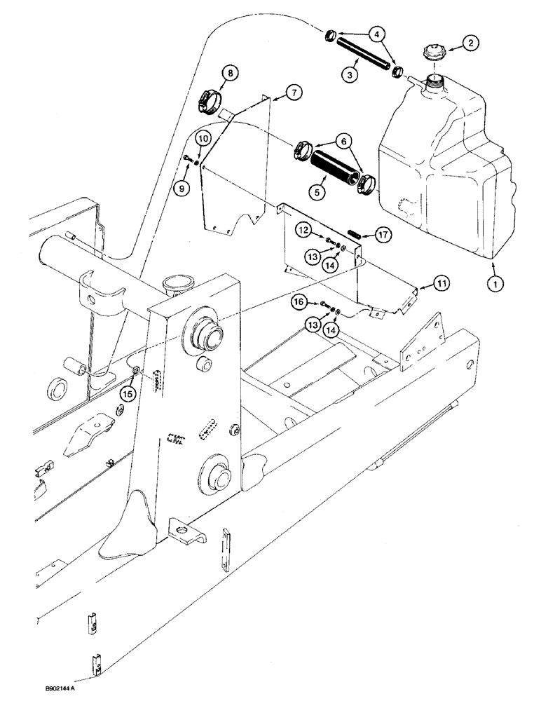 Схема запчастей Case 590 - (3-04) - FUEL RESERVOIR (03) - FUEL SYSTEM