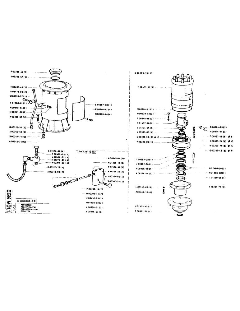 Схема запчастей Case GC120 - (252) - REDUCTION GEAR 