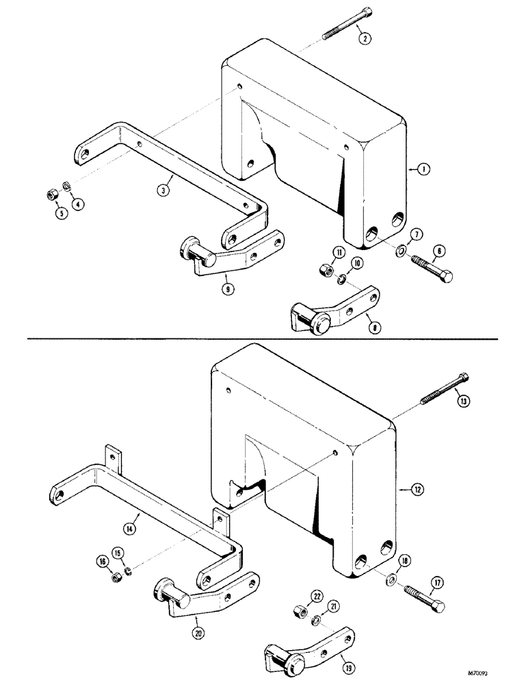 Схема запчастей Case 34 - (008) - COUNTERWEIGHTS, USED ON W7 SERIES LOADERS ONLY, USED ON W9 & W10 SERIES LOADERS ONLY 