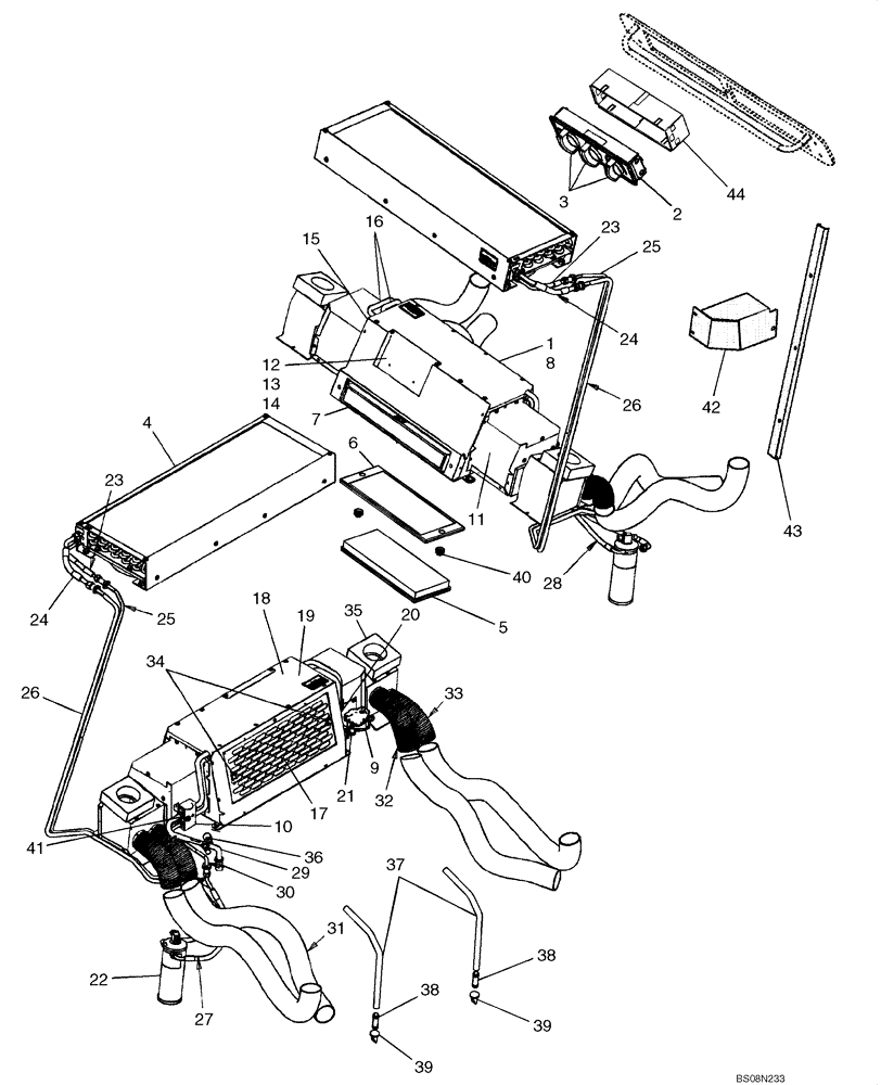 Схема запчастей Case 750L - (09-34) - CAB - HEATER AND AIR CONDITIONING (09) - CHASSIS/ATTACHMENTS