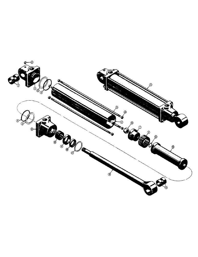 Схема запчастей Case 320 - (178) - 38160 HYDRAULIC TILT CYLINDER (07) - HYDRAULIC SYSTEM