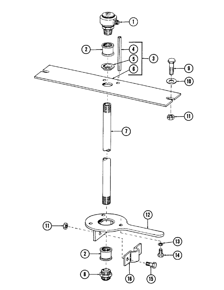 Схема запчастей Case 880 - (156) - INNER BRAKE SWIVEL AND RELATED PARTS (04) - UNDERCARRIAGE