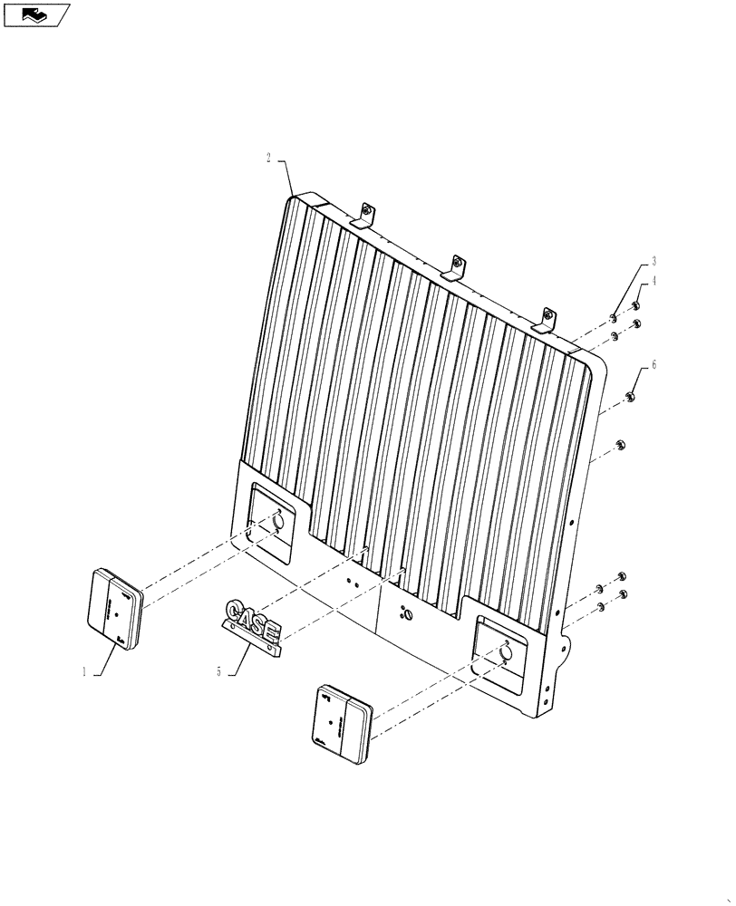 Схема запчастей Case 521F - (55.404.04) - REAR LIGHT INSTALLATION, (NA/INT) (55) - ELECTRICAL SYSTEMS