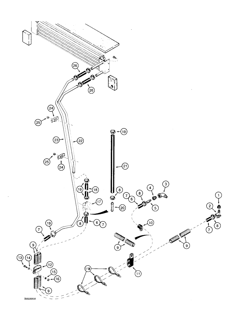 Схема запчастей Case 590 - (9-130) - CAB HEATER (09) - CHASSIS/ATTACHMENTS