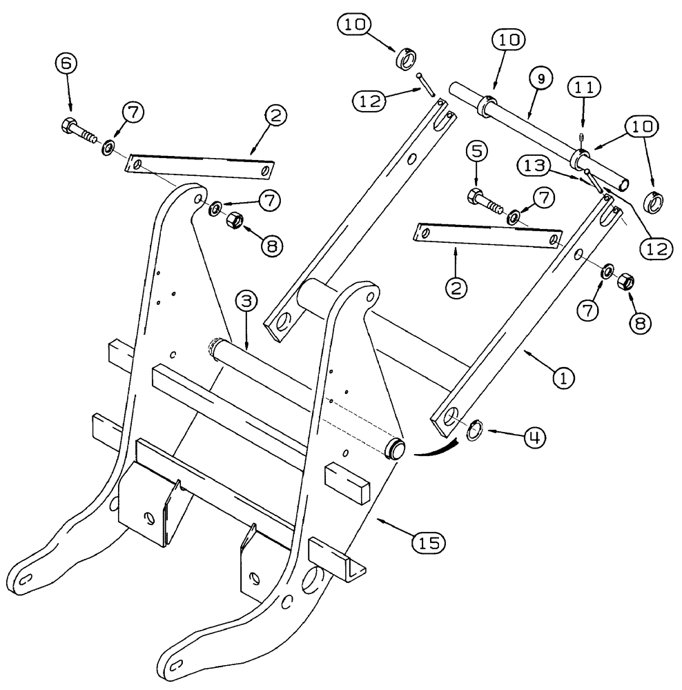 Схема запчастей Case 460 - (9-99A) - REEL CARRIER (09) - CHASSIS/ATTACHMENTS