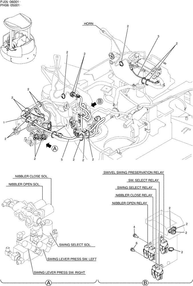 Схема запчастей Case CX50B - (01-083) - HARNESS ASSY (55) - ELECTRICAL SYSTEMS