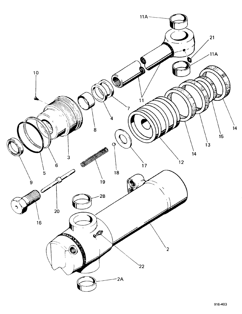 Схема запчастей Case 580F - (199C) - SIDE SHIFT BACKHOE SWING CYLINDERS, STARTING WITH NO 3.787.236 (35) - HYDRAULIC SYSTEMS
