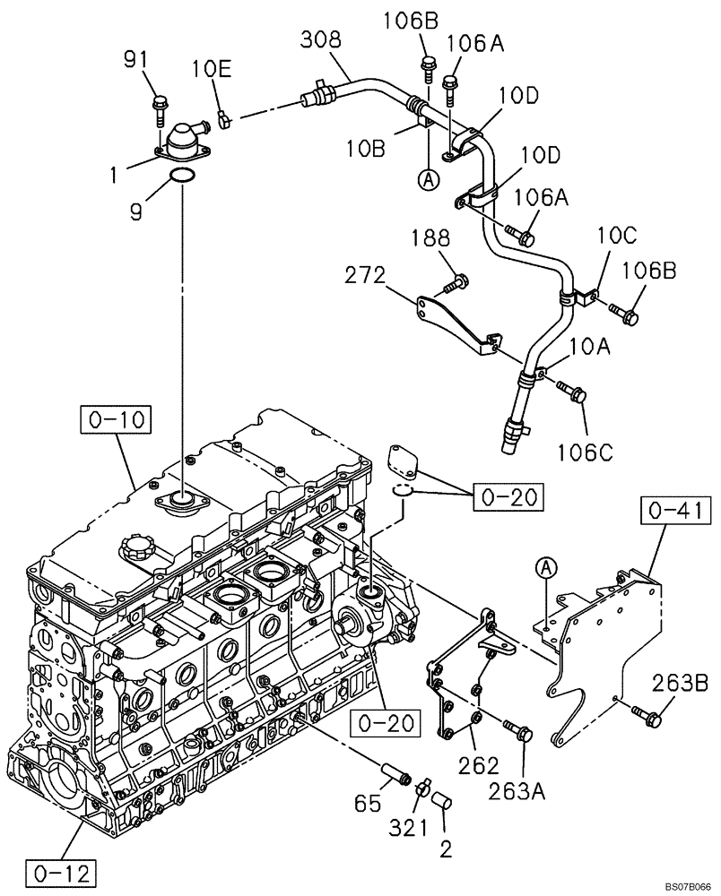 Схема запчастей Case CX460 - (02-25) - BREATHER (02) - ENGINE