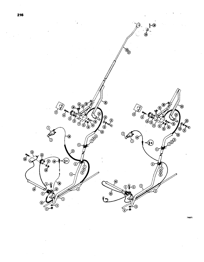 Схема запчастей Case 850 - (216) - RETURN TO DIG (05) - UPPERSTRUCTURE CHASSIS