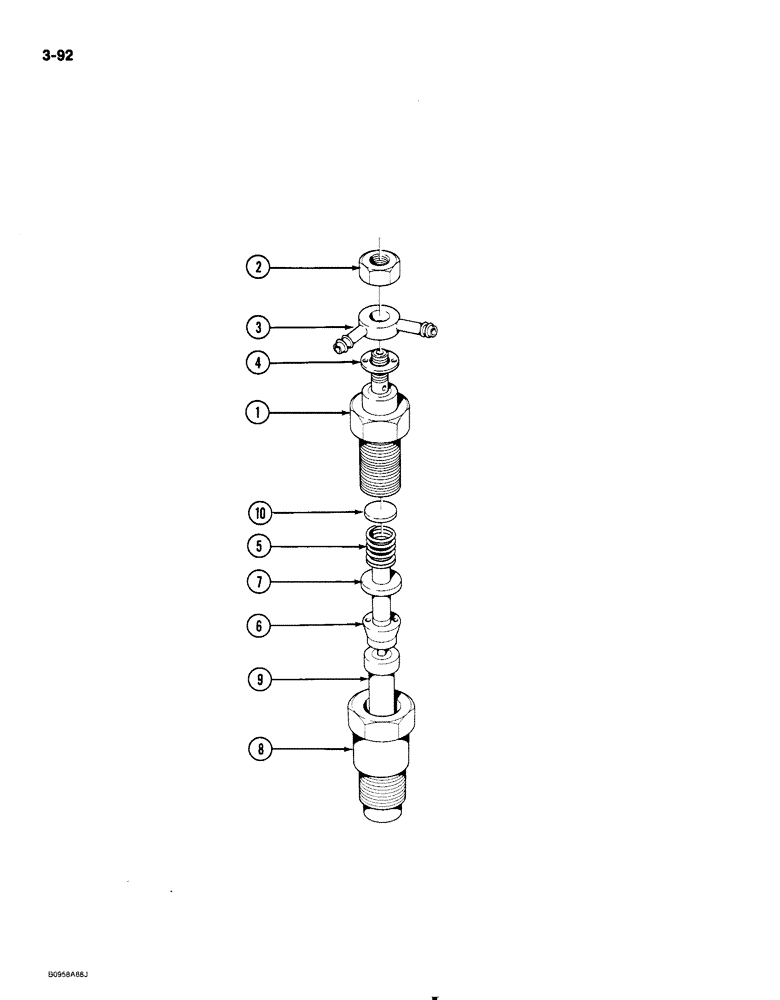 Схема запчастей Case 1818 - (3-092) - NOZZLE HOLDER, DIESEL MODELS (03) - FUEL SYSTEM