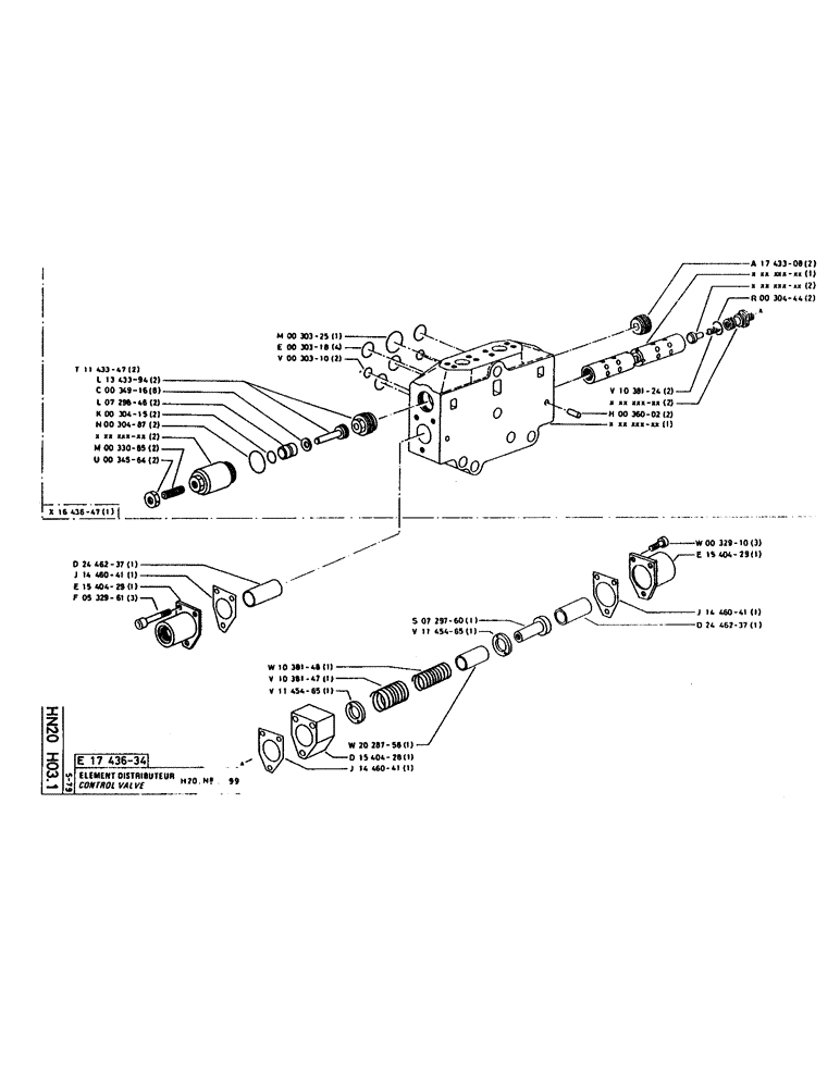 Схема запчастей Case 160CK - (220) - CONTROL VALVE (07) - HYDRAULIC SYSTEM