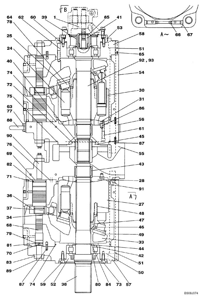 Схема запчастей Case CX800B - (08-40) - PUMP ASSY, HYDRAULIC - PISTON (08) - HYDRAULICS