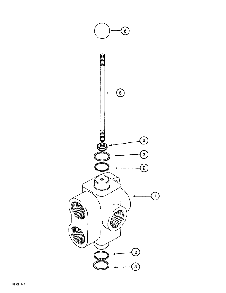 Схема запчастей Case 560 - (8-160) - SELECTOR VALVE ASSEMBLY - L55038, AUXILIARY REAR HYDRAULICS/BACKHOE (08) - HYDRAULICS
