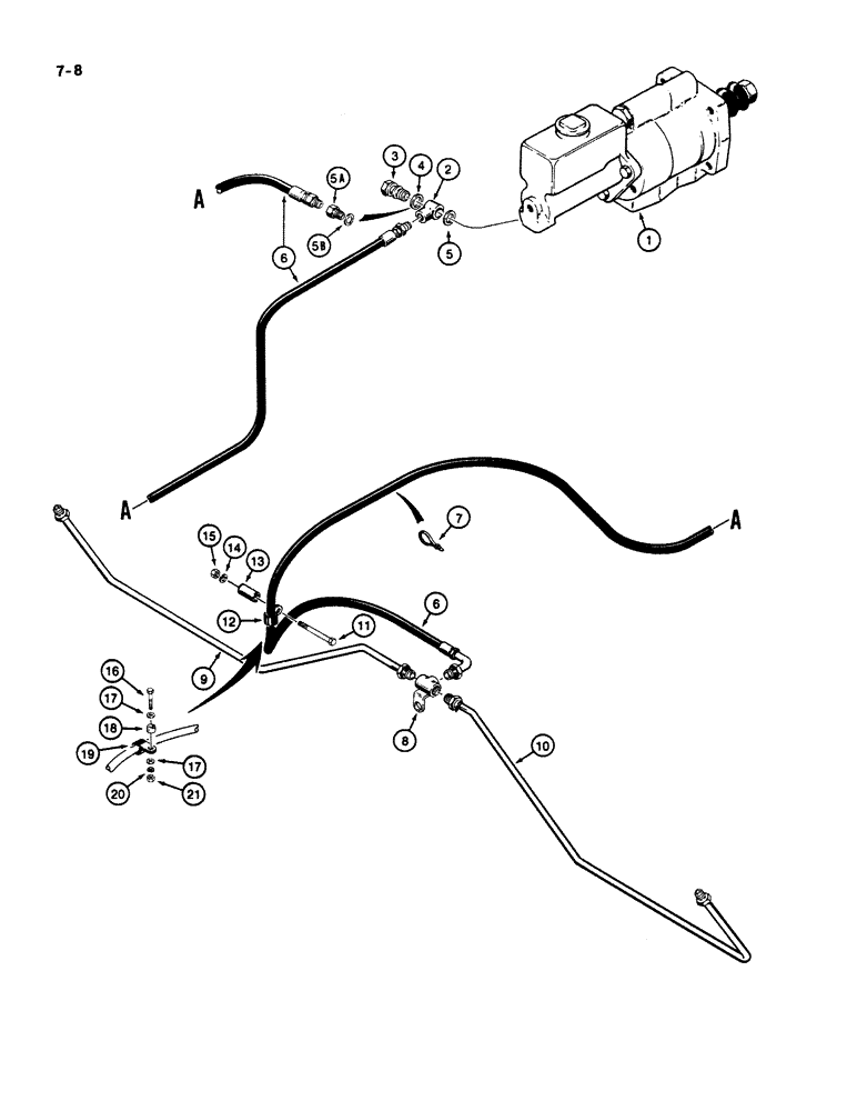 Схема запчастей Case W11B - (7-008) - BRAKE SYSTEM, REAR WHEEL (07) - BRAKES