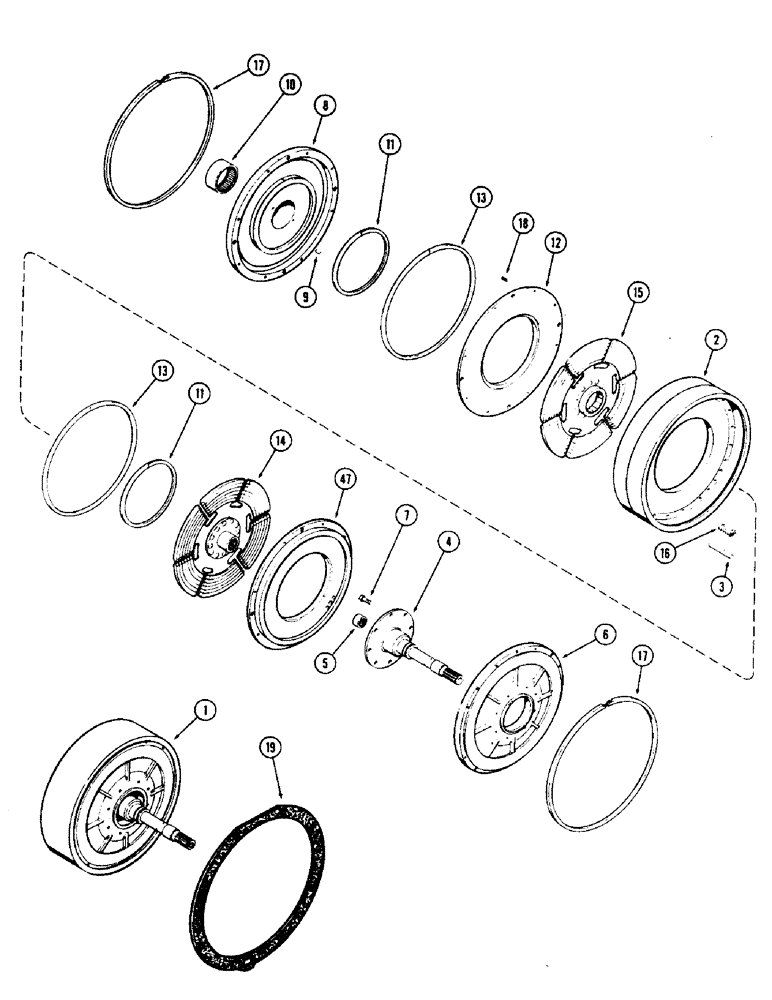 Схема запчастей Case 500 - (083C) - L30238 FORWARD AND REVERSE CLUTCH (03) - TRANSMISSION