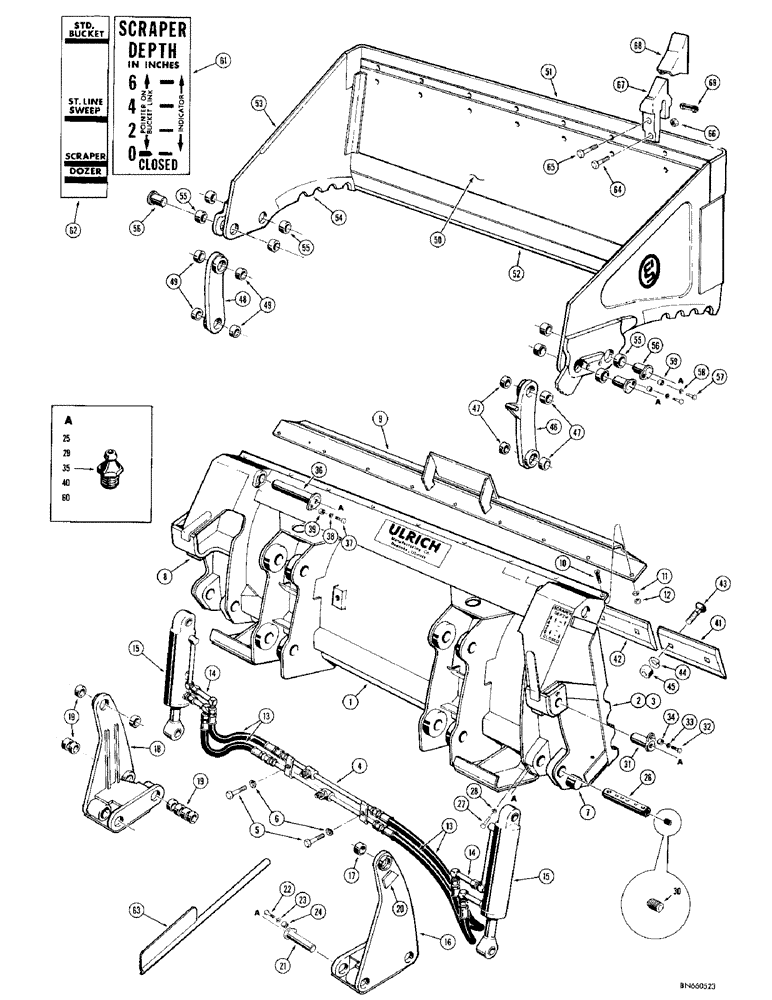 Схема запчастей Case 1000D - (214) - ULRICH MULTI-PURPOSE BUCKET (1-3/4 CU. YD.) (05) - UPPERSTRUCTURE CHASSIS