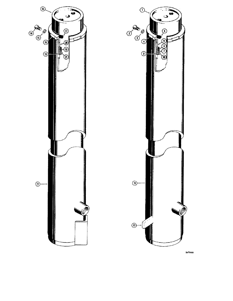 Схема запчастей Case 580 - (82) - 60969 LIFT CYLINDER (35) - HYDRAULIC SYSTEMS