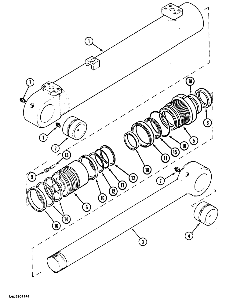 Схема запчастей Case 688 - (8-178) - ARM CYLINDER, TO LETTER L IDENTIFICATION (08) - HYDRAULICS