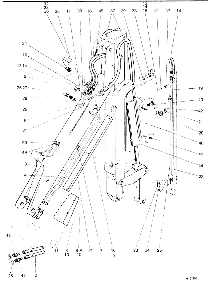 Схема запчастей Case 580F - (228) - SIDE SHIFT BACKHOE HYDRAULICS AND CYLINDERS (35) - HYDRAULIC SYSTEMS
