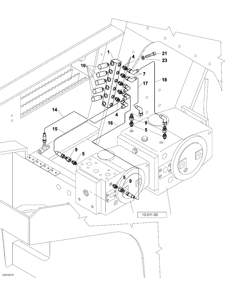 Схема запчастей Case SR20 - (10-009-00[01]) - HYDRAULIC CIRCUIT PRESSURE TEST POINT (07) - HYDRAULIC SYSTEM