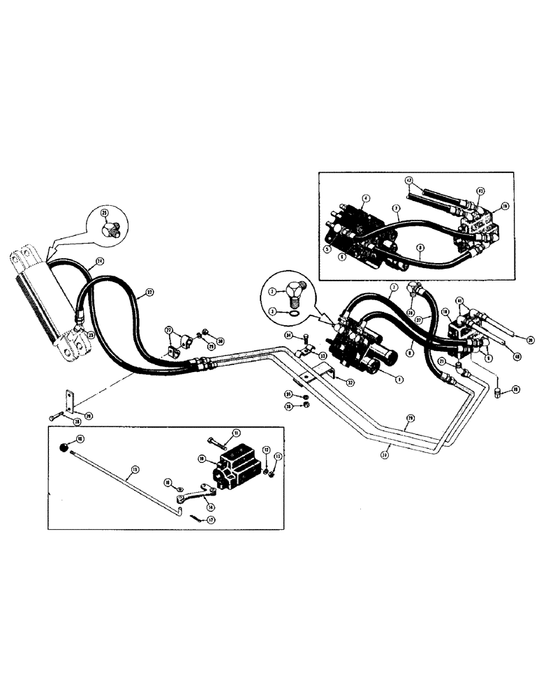 Схема запчастей Case 420C - (242) - THREE POINT HITCH HYDRAULICS (WITH LOADER OR DOZER) (07) - HYDRAULIC SYSTEM