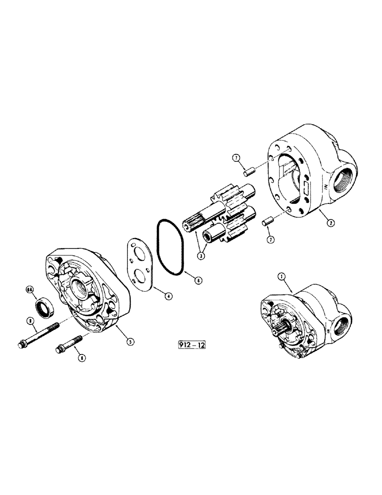 Схема запчастей Case 35 - (058) - D49241 HYDRAULIC PUMP 
