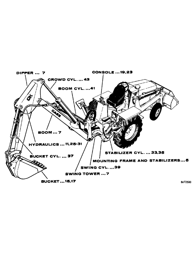 Схема запчастей Case 34 - (03) - PICTORIAL INDEX 