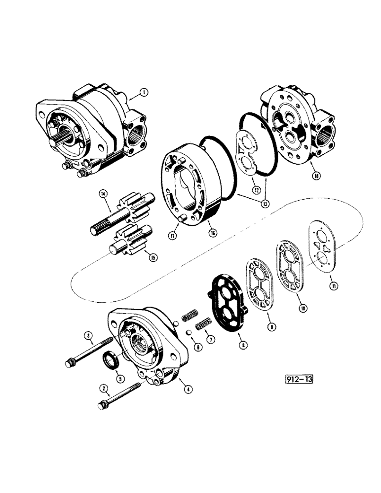 Схема запчастей Case 35 - (060) - D48950 HYDRAULIC PUMP 