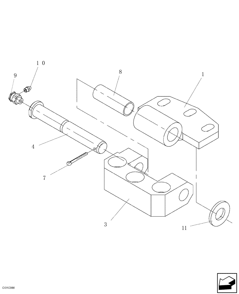 Схема запчастей Case SR15 - (12-025-00[01]) - ENGINE HOOD HINGES (09) - CHASSIS/ATTACHMENTS