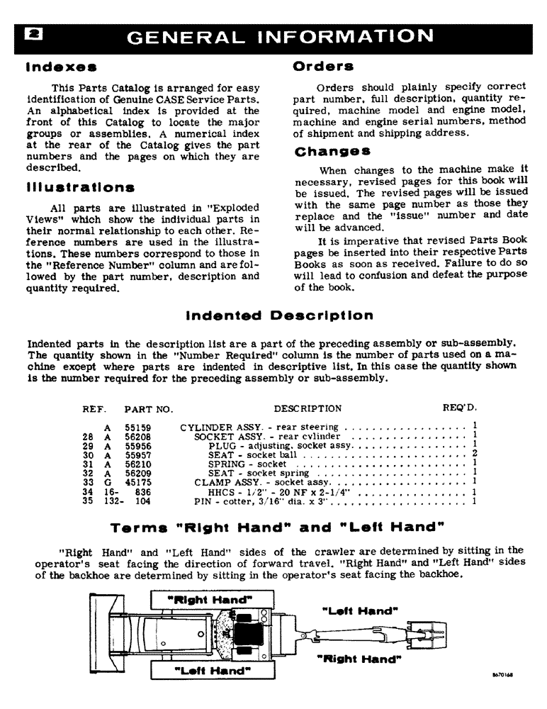 Схема запчастей Case 450 - (002) - GENERAL INFORMATION (00) - GENERAL
