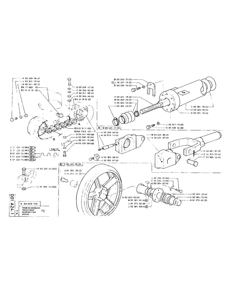 Схема запчастей Case TC45 - (045) - TRACK GROUP 