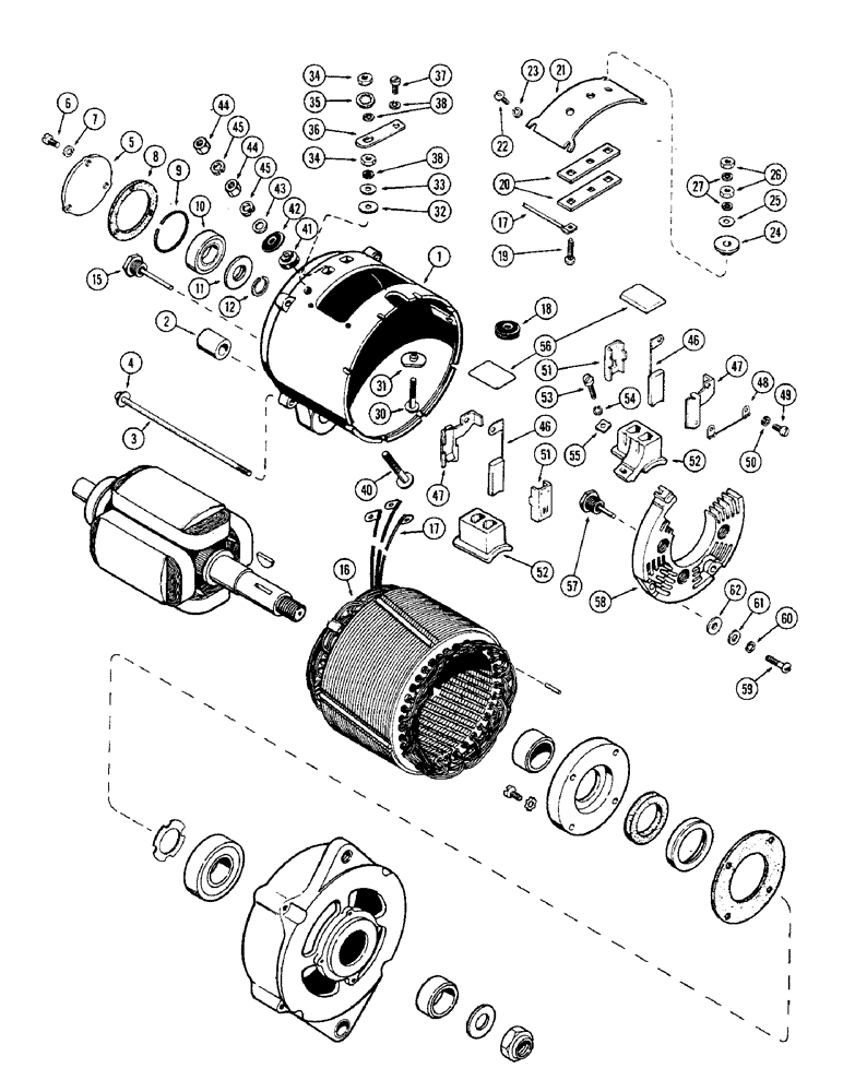 Схема запчастей Case W10 - (052) - ALTERNATOR (04) - ELECTRICAL SYSTEMS