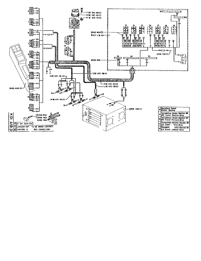 Схема запчастей Case 90BCL - (315) - CONTROL PANEL BOX CONNECTION (06) - ELECTRICAL SYSTEMS