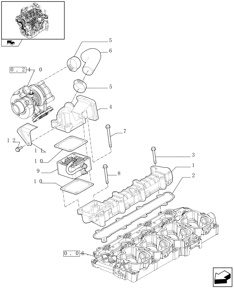 Схема запчастей Case F5CE5454B A002 - (0.07.1) - INTAKE MANIFOLD (504288915 - 504288869) 