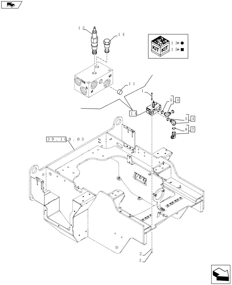 Схема запчастей Case 921F - (35.752.02) - COOLING FAN RELIEF VALVE INSTALLTION (35) - HYDRAULIC SYSTEMS