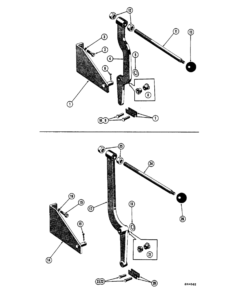 Схема запчастей Case 800 - (110) - TWO SPEED SHIFT (SHOE BRAKES) (04) - UNDERCARRIAGE