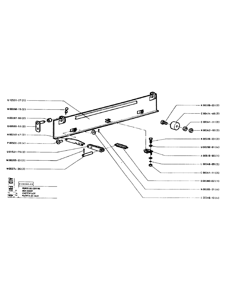Схема запчастей Case GCK120 - (005) - BOX DOOR 