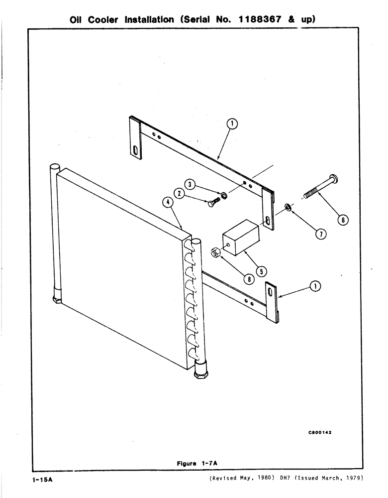 Схема запчастей Case DH7 - (1-15A) - OIL COOLER INSTALLATION (SERIAL NO. 1188367 & UP) (35) - HYDRAULIC SYSTEMS