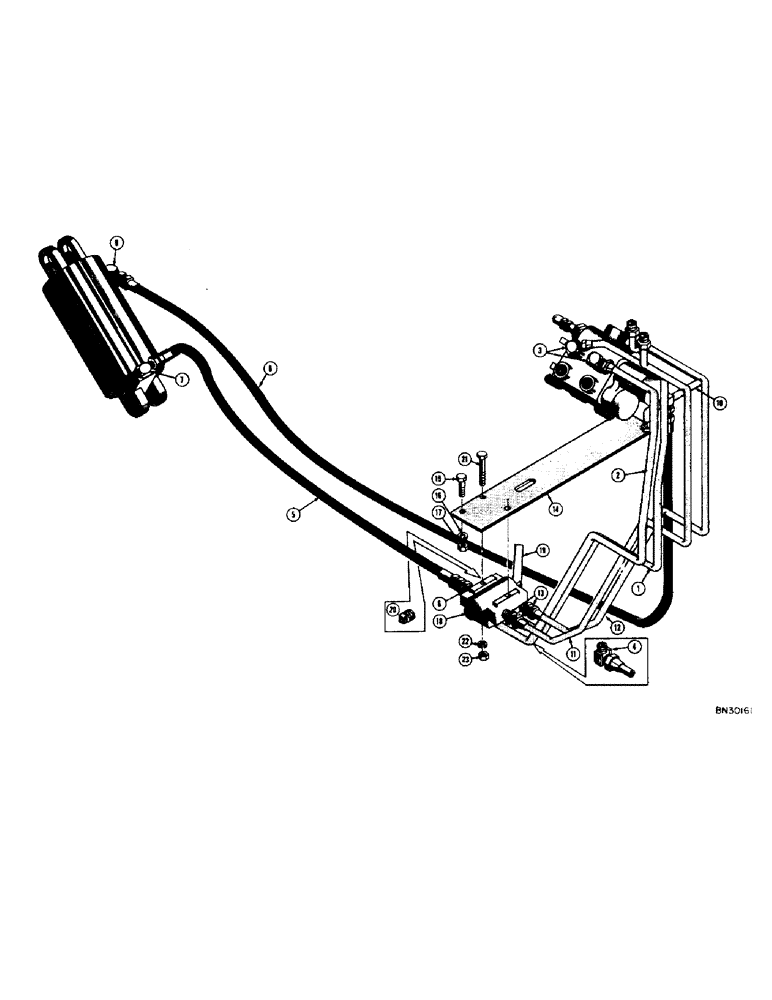 Схема запчастей Case 320 - (202) - EAGLE HITCH HYDRAULICS (WITH LOADER) (07) - HYDRAULIC SYSTEM