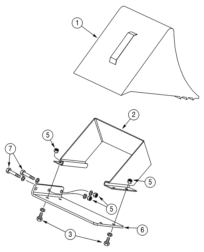 Схема запчастей Case 621D - (09-62) - WHEEL CHOCK, EUROPE ONLY (09) - CHASSIS