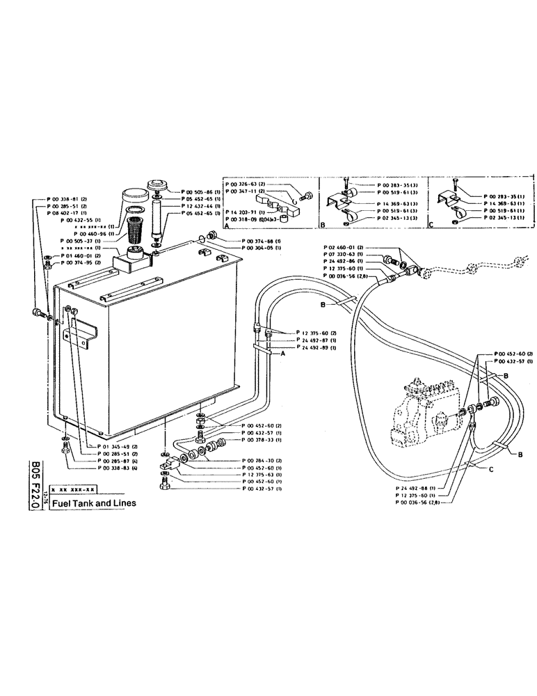Схема запчастей Case 160CK - (16) - FUEL TANK AND LINES (02) - FUEL SYSTEM