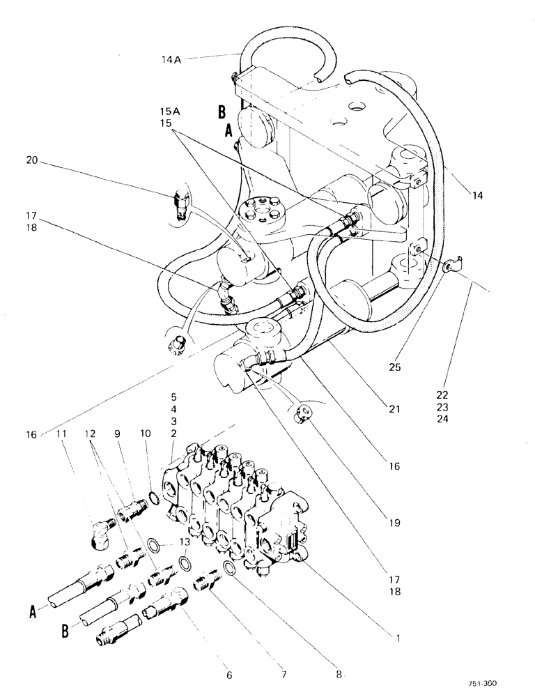 Схема запчастей Case 580F - (258) - SIDE SHIFT BACKHOE SWING CYLINDER (35) - HYDRAULIC SYSTEMS