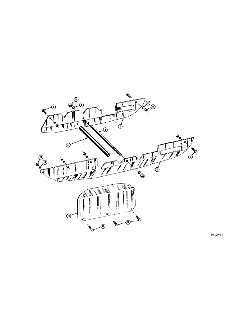 Схема запчастей Case 320 - (076[1]) - ROCK GUARD (OPTIONAL EQUIPMENT) (04) - UNDERCARRIAGE