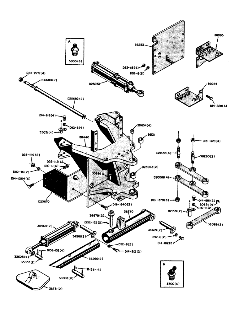Схема запчастей Case 310B - (06) - MOUNTING PARTS, SWING LINKAGE, AND STABILIZERS, MOUNTING PARTS 